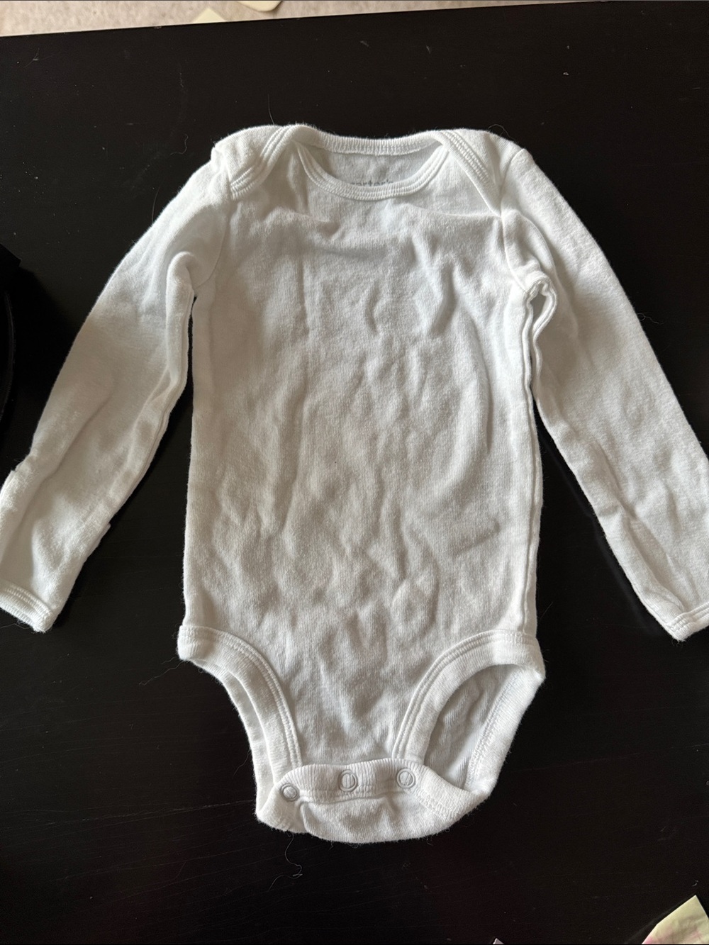 Carter’s Nearly Brand New Long Sleeve White Baby Onsie